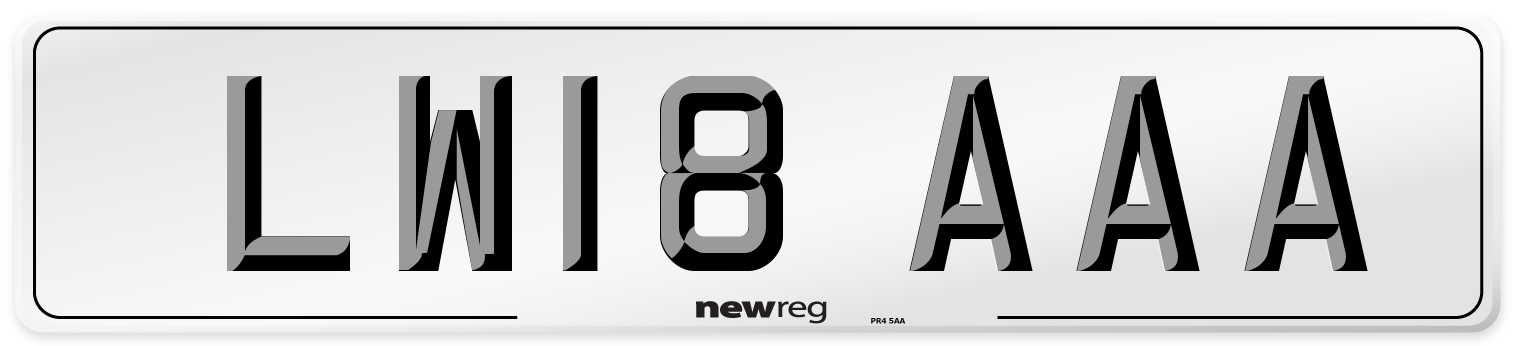 LW18 AAA Number Plate from New Reg